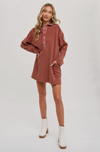 Load image into Gallery viewer, Thermal Henley Tunic | Rust