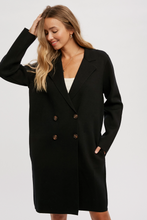 Load image into Gallery viewer, Button Sweater Coat | Black