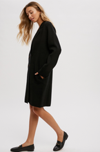 Load image into Gallery viewer, Button Sweater Coat | Black