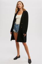 Load image into Gallery viewer, Button Sweater Coat | Black