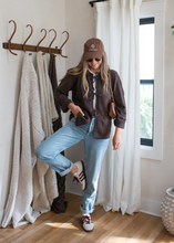 Load image into Gallery viewer, Teddy Tie Front Cardigan | Brown