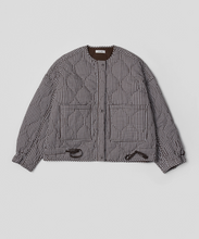 Load image into Gallery viewer, Colleen Gingham Jacket | Chocolate Brown + White