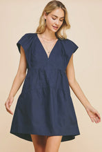 Load image into Gallery viewer, Mary Tiered Mini Dress | Navy
