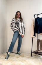 Load image into Gallery viewer, Classic Stripe Sweater | Black + White
