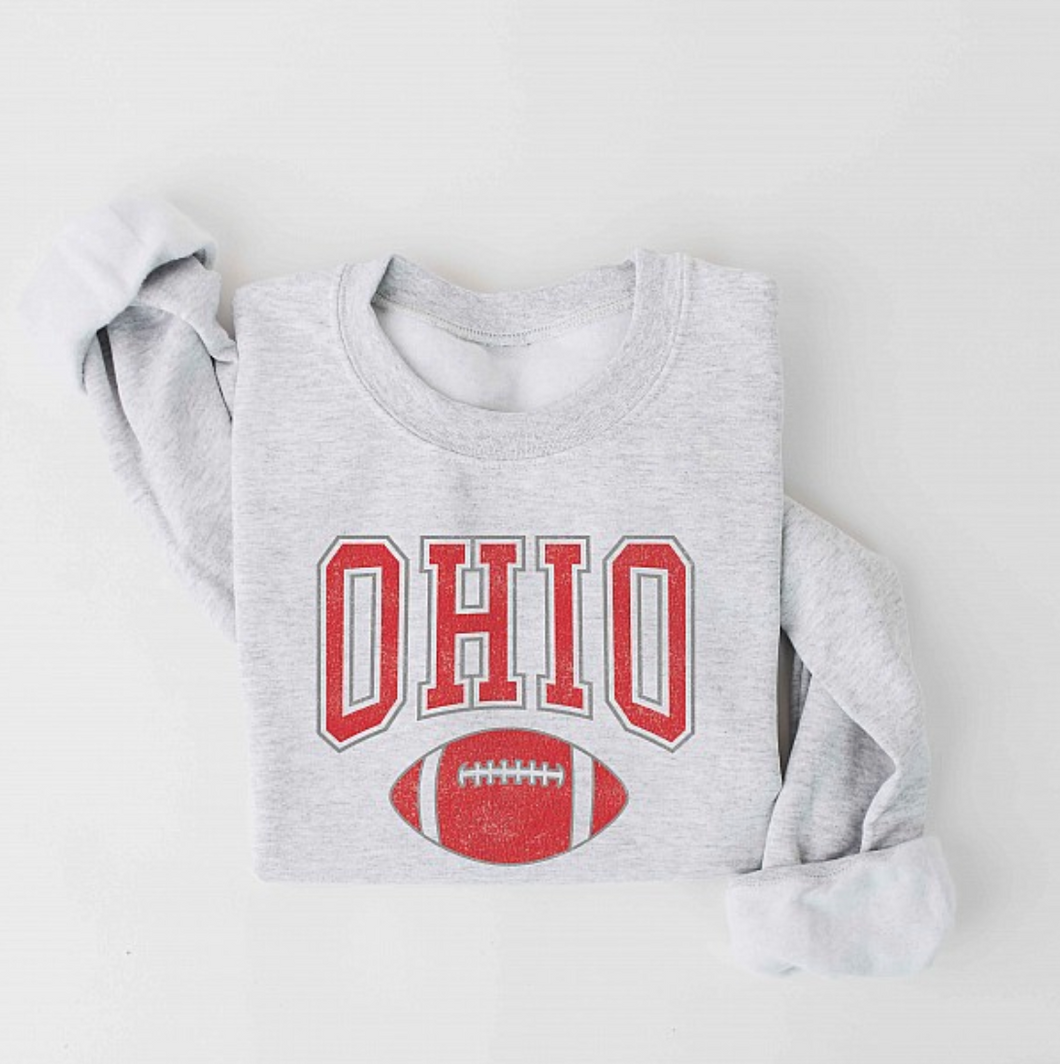 Ohio Football Sweatshirt | Heather Grey