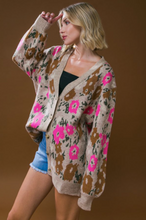 Load image into Gallery viewer, Floral Print Cardigan
