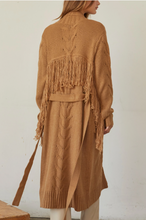 Load image into Gallery viewer, Fringe Duster Cardigan | Camel
