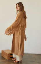 Load image into Gallery viewer, Fringe Duster Cardigan | Camel
