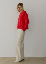 Load image into Gallery viewer, Rosy Crew Neck Sweater | Bright Cherry
