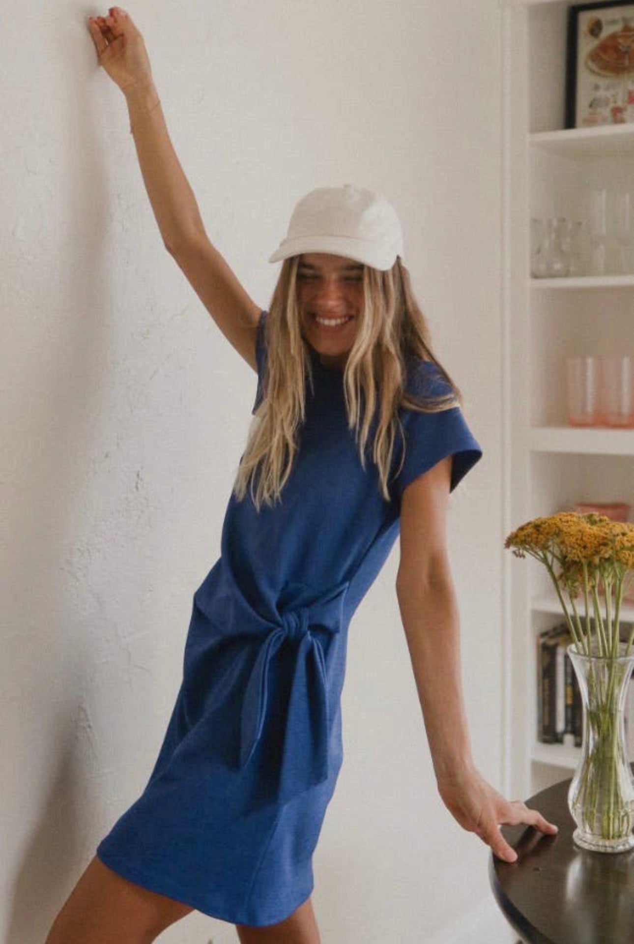 cobalt blue t shirt dress Buy Cobalt Blue Tie Waist Mini T-Shirt Dress from Next USA