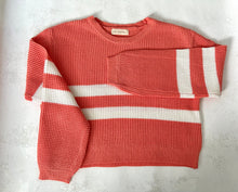 Load image into Gallery viewer, Nina Double Stripe Pullover | Coral
