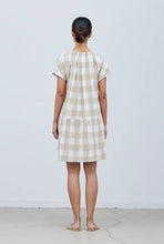 Load image into Gallery viewer, Cindy Gingham Check Mini Dress | Stone/White
