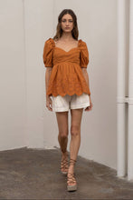 Load image into Gallery viewer, Maddie Eyelet Top | Rust
