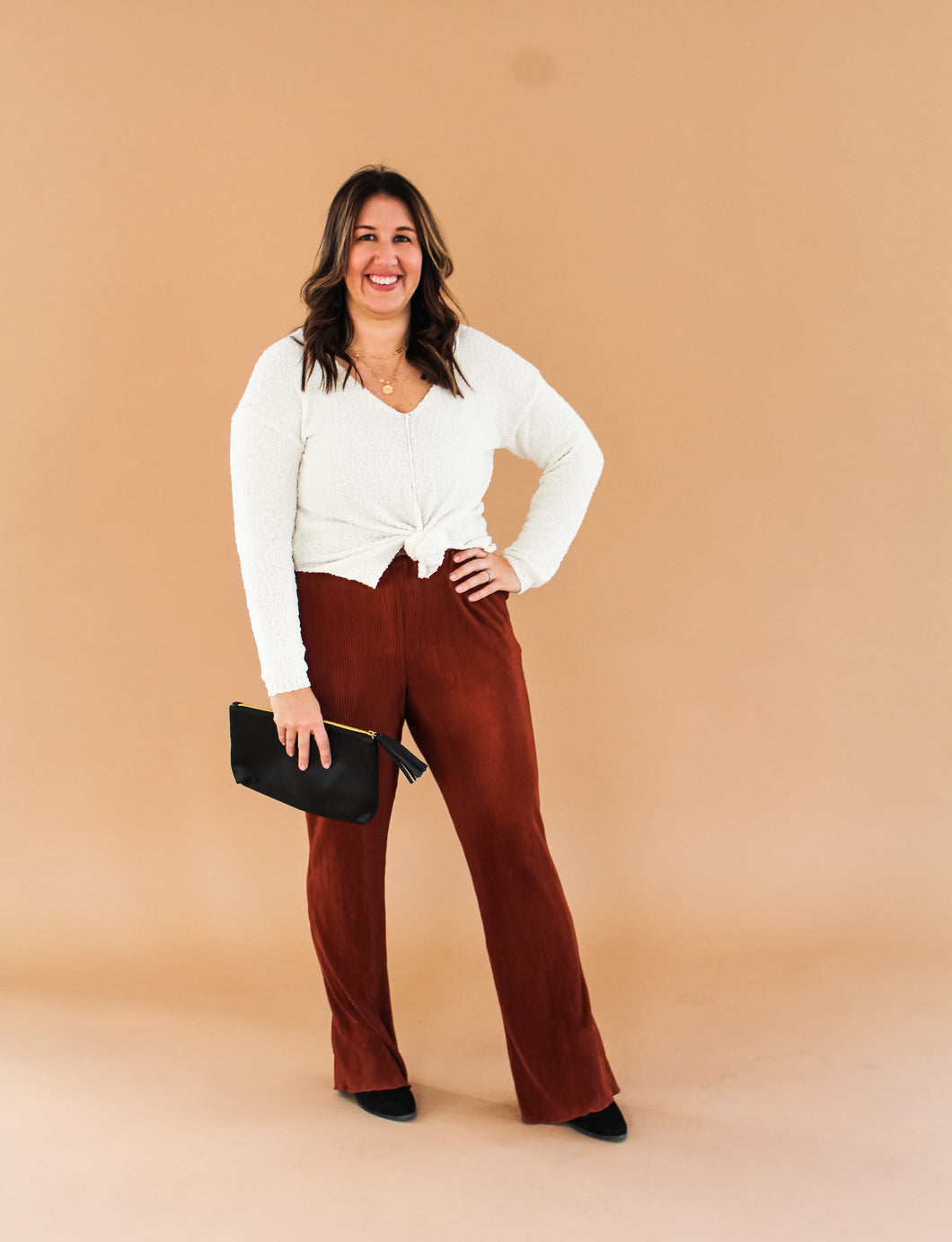 Palmer Pleated Pant | Rust