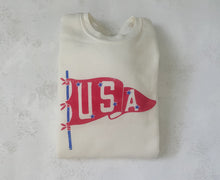 Load image into Gallery viewer, USA Pennant Sweatshirt | White
