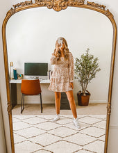 Load image into Gallery viewer, Poppy Ruffled Mini Dress | Cream with Red, Pink &amp; Sage Floral
