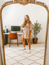 Load image into Gallery viewer, Poppy Ruffled Mini Dress | Cream with Red, Pink &amp; Sage Floral

