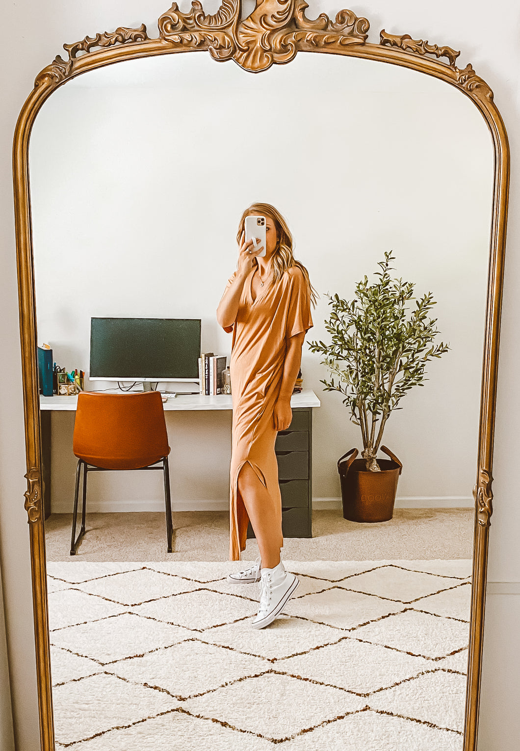 Cali T-Shirt Maxi Dress | Camel