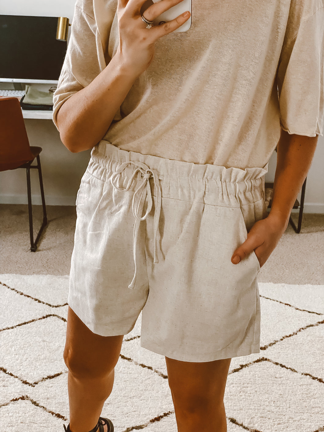 Lucy Linen Short | Cream