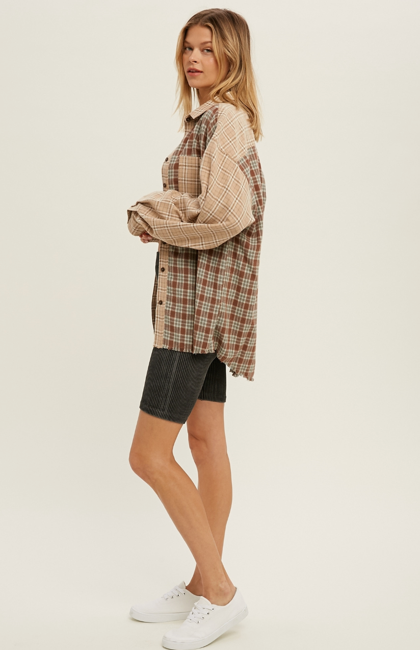 Tatum Plaid | Tan + Brown