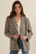 Load image into Gallery viewer, Houndstooth Blazer | Black + Brown
