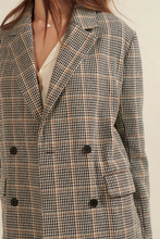 Load image into Gallery viewer, Houndstooth Blazer | Black + Brown
